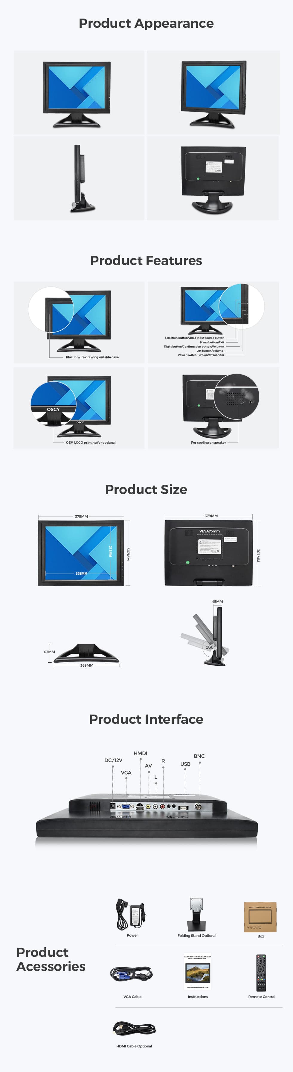 17 inch POS Monitor Manufacturer