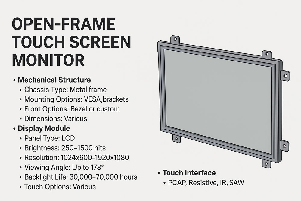 open-frame touch screen monitor