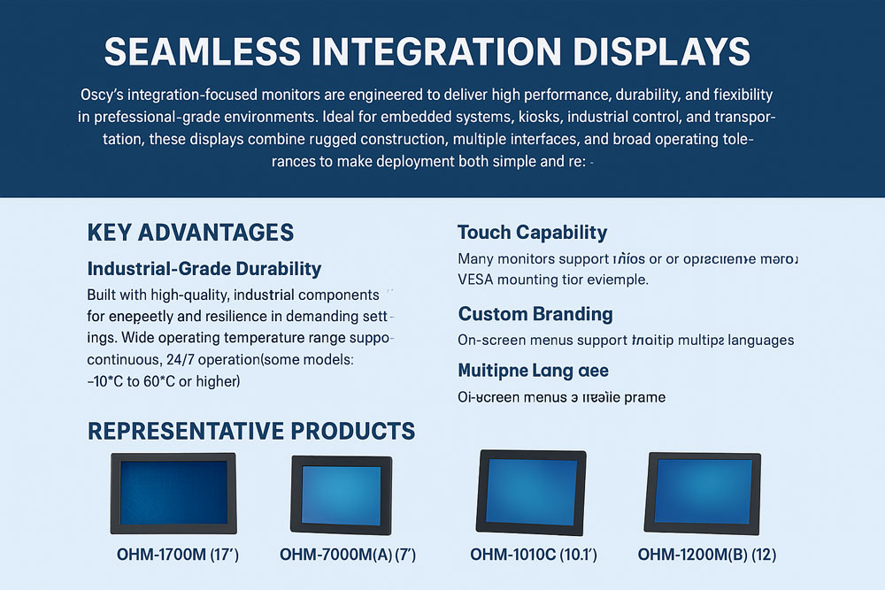 Monitors Engineered for Seamless Integration